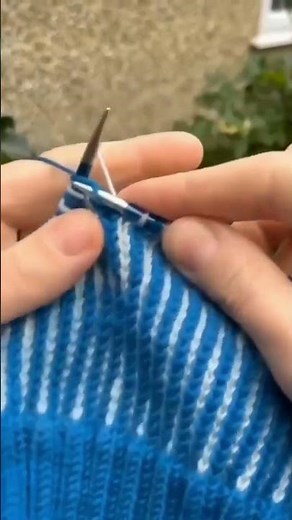 Lazy Jacquard Knitting Pattern Tutorial – Two-Color Rib