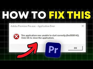 How to EASILY Fix Adobe Premiere Pro Error Code 0xc0000142 (NEW 2025 Guide)