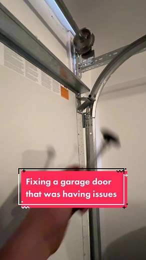 Repairing a garage door after a roller came off and resetting the travel limits. #HandsomeOrHandy #Handyman #GarageDoorRepair #HomeMaintenance #RentalMaintenance #HomeDIY #EcoFriendly #RepairNotReplace