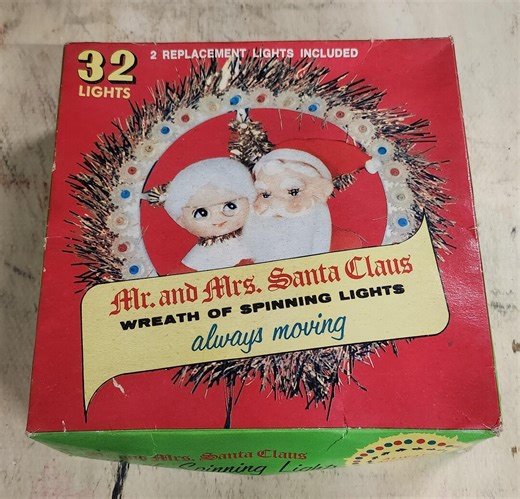 Santa Claus Christmas Tree Topper Lighted Ornament Original Box Tested Working - Etsy