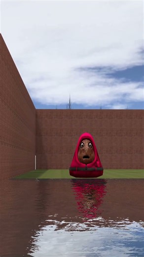 Where does pou always run off to In Big Maze?