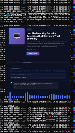 In this episode, we break down Unix File Mounting Security: ✅ how attackers abuse mount points ✅ why /tmp, USB drives, and network shares are high-risk ✅ how flags like noexec / nosuid / nodev reduce attack surface ✅ how defenders monitor mounts as security signals Episode: Unix File Mounting Security - Defending the Filesystem Trust Boundary #unix #software #programming #computerscience | Cybewave