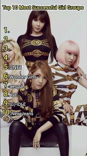 Top 10 Most Successful Girl Groups 💖. #kpop #top10 #blackpink #rankverse #shorts