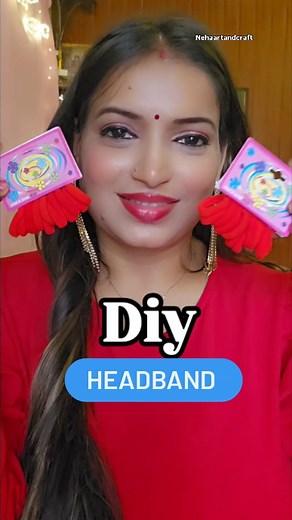 Diy Headband from rubber band 🎀 #happyvalentinesday #ValentinesDay #instagramreels #viral #DIY #Headband #Craft #RubberBands #Project | Nehaa art and craft