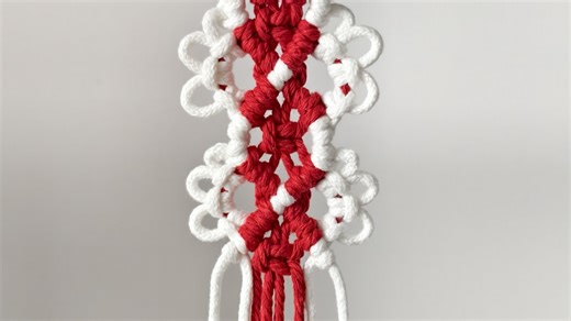 Macrame编织丨双色花边图案教程