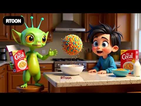 Kitchen Gone Wrong! Alien Babysitter Creates Total Chaos 👽😂 | Kids Animation