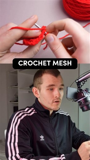 @slavacrochets on Instagram: "Crochet Tutorial - Mesh Long time no see Just became a father, so was a bit busy Now when the kid is a bit bigger - time to get back to work Comment what else you want to learn ❤️"