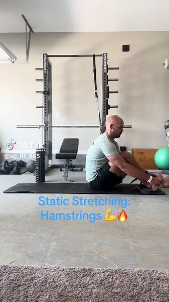 Static Stretching: Hamstrings! Another stretch performed with a resistance band. Getting the leg up to hip level will provide a great hamstring stretch, and if you can point your toes down towards you, get a good calf stretch as well. Hold for :30 on each side!💪🔥#fitness #exercise #personaltrainer #correctiveexercise #lifting #liftingtechnique #injuryprevention #nasm #gymtok #fypage #fyp