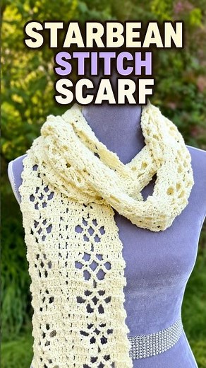 Crochet Starbean Stitch Scarf Preview