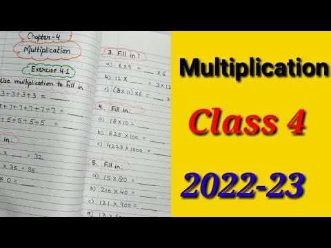 Multiplication For Class 4 | Class 4 Multiplication | Class 4 Maths Chapter 4 Part-1