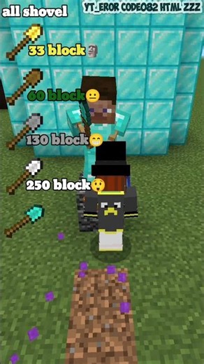 all shovel VS purple concrete powder #minecraftshorts