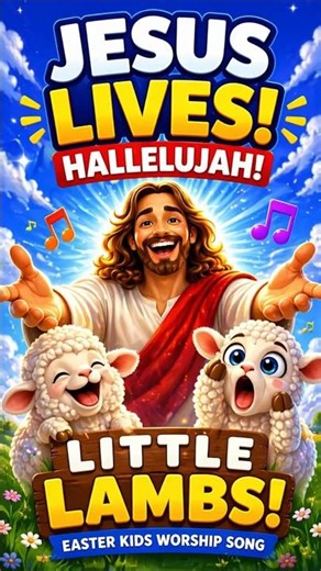 JESUS LIVES! 🙌 Easter Song for Kids Christian Kids Worship #Shorts