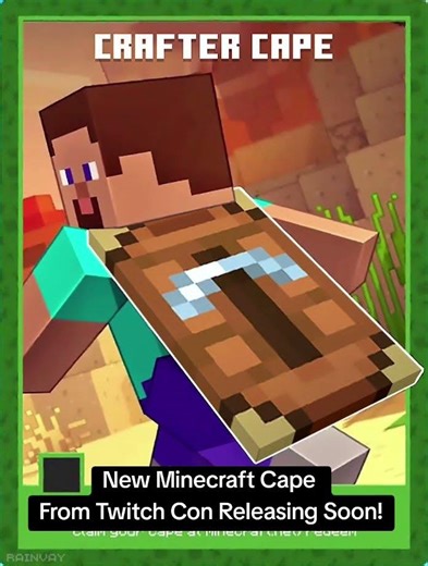 Minecraft Bedrock Edition: New Minecraft Twitch Con Cape! #minecraft #minecraftnews #twitchcon