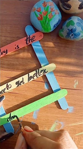 Icecream stick crafts 💖 | #art #diy #craft #paint #viral #trending #shortsyoutube #shorts #isstarah