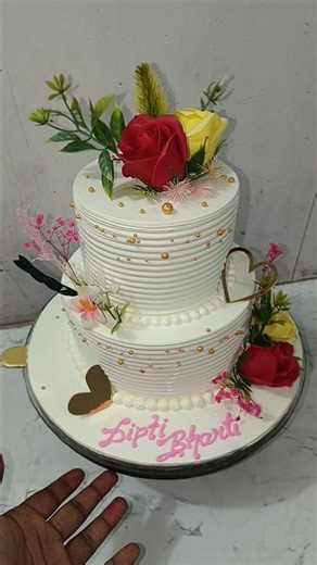 Simple and Yummy Birthday Cake Design #cake #shorts