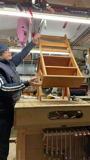 Chair to step ladder in one easy movement