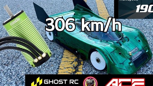 单电机遥控车极速——306 km/h