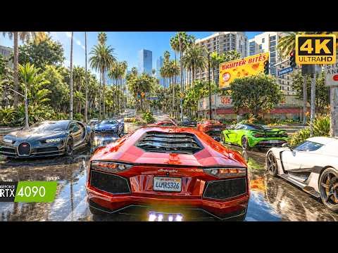 GTA 5 Enhanced Photorealistic Graphics with 1,000,000 LOS ANGELES Trees Looks Real(LA VEGETATION Mod