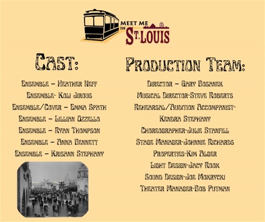 We are so excited to announce the cast of Meet Me in St. Louis! 🎶✨ This heartwarming musical will take you on a nostalgic trip filled with laughter, love, and unforgettable songs. Our talented cast has been working hard to bring this story to life, and we can’t wait for you to meet the Smith family and all their friends right here in Council Bluffs. You won’t want to miss this one! #MeetMeInStLouis #CommunityTheatre #ComingSoon | Chanticleer Community Theater