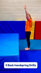 4 drills to help with a back handspring! 🌀🌟 #gymnastics #gymnasticscoach #recreationalgymnastics #gymnasticsdrills #backhandspring | The Hub Gymnastics Foundations