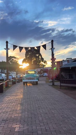 Classic Cars starting to arrive at Cowboy Town today! 🤩🌅 #cowboytownsa