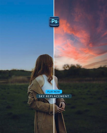 How to sky replacement in photoshop 🤯💥 #graphicinfluence | Graphic Influence