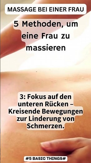 5 Methoden, um eine Frau zu massieren