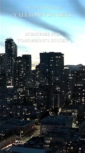 Vancouver Sunset Timelapse 🌇 Yaletown False Creek Skyline | June 13, 2026