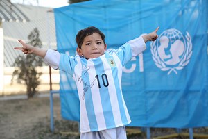 Afghan Boy Who Went Viral for Plastic Bag Messi Jersey Gets the Real Thing