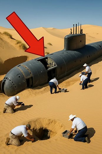 164K views · 216 reactions | Researchers stumbled upon an ancient submarine stranded deep in the desert—what they uncovered inside left everyone absolutely stunned  See the continuation in the first comment  | StageVerse | Facebook