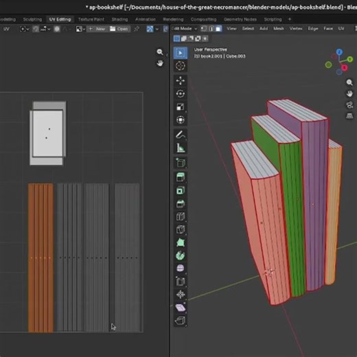 Modeling books for our bookshelf (speeded up)