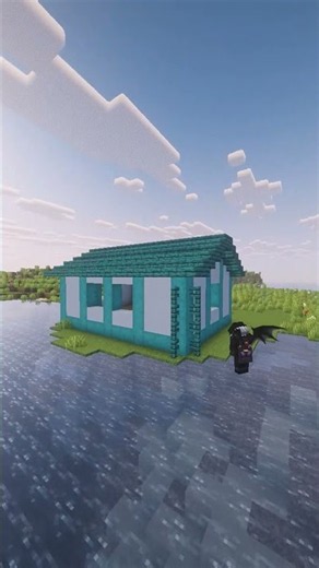 How to build a house over water in Minecraft #minecraft #tutorial