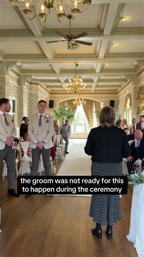 the way he did not expect it at all! 😭 #groomreaction #weddingceremony #weddingmorning #weddingtok #justmarried
