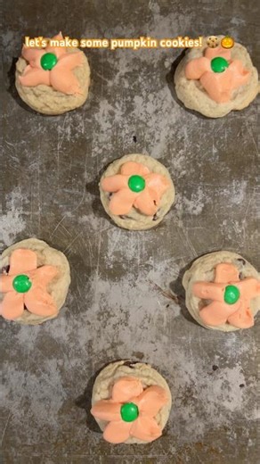 Pumpkin cookies!🍪🎃 #viral #share #shorts #food #recipe #like #baking #subscribe #fyp #ytshorts #yt