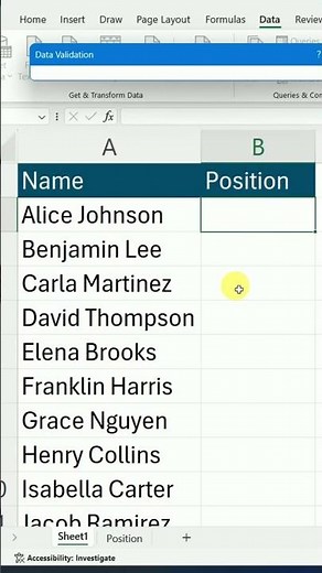 ኤክሴል ላይ በጣም ወሳኝ/How to make a Drop Down List in Excel #shorts