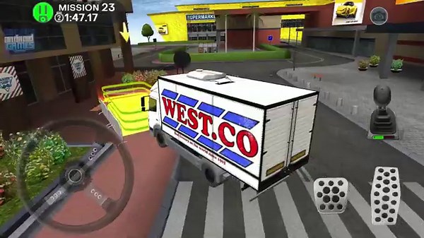 Yellow Renault Taxi Car Drive in Small Town #10 - VIP Cars Simulator - Android Gameplay