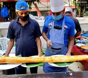 2.3M views · 109K reactions | 4 Feet Long Paper Crispy Dosa at Anna Dosa, Near Bank Of Baroda, Alkapuri, Vadodara | Street Food Recipes | Facebook