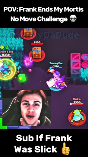 POV: Slick Frank Ruins My Mortis No Move Challenge 💀 (Sub For More 😊) #brawlstars #brawlstarsshorts