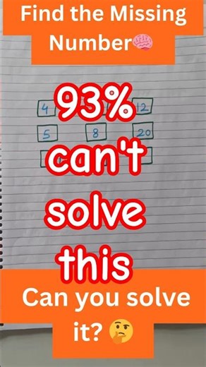 Find the Missing Number 🧠 | Most People Miss This Simple Logic! #brainchallenge