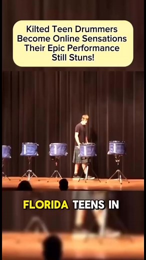 Kilted Teen Drummers Become Online Sensations – Their Epic Performance Still Stuns! Watch Full Video In Comment. 👇 | Popular US
