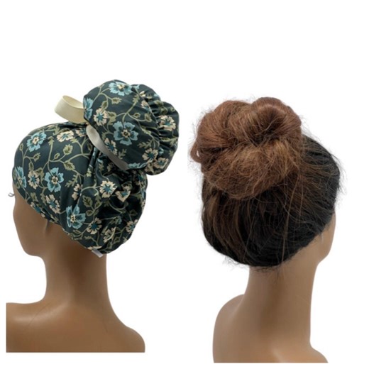 STRETCH High Bun Scrub Cap,emma High Bun for Women, Ponytail Scrub Hat , Scrub Cap for Women, Surgical Cap, Nurse Scrub Cap - Etsy