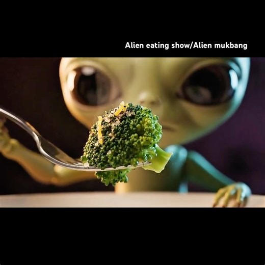 Alien Eats Earth’s Mini Trees. HealthyASMR.👽🥦💕