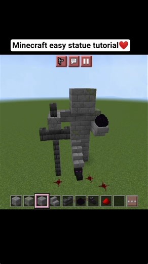 minecraft easy statue tutorial #minecraft #shorts #minecraftshorts #gaming #minecraftbuilding