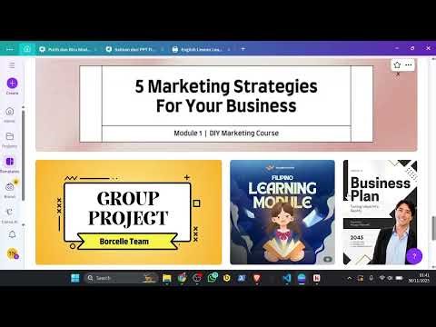 tutorial for making a module cover using Canva