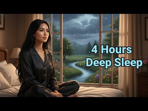 4 Hours Dark Rain for Deep Sleep Relaxing Nighttime Spring RAIN Sounds to Help You Sleep Restfully