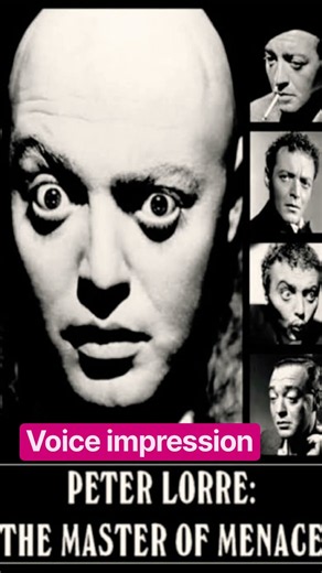 Crazy peter lorre voice impression. The master of menace.🧟‍♂️👺 #shorts #shortspeterlorreimpression