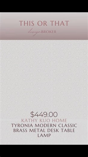 Brass task lamps are having a major moment, and Lulu & Georgia's...