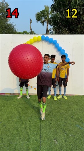 Which team will win gym ball juggling challenge ?