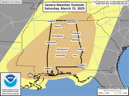 Alabama faces 3 rounds of severe storms this weekend: Where and when you need to watch