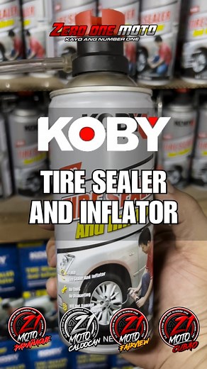 Koby Tire Sealer and Inflator #1 na kasangga pagdating sa flat na gulong! 💯 Get yours now! #ZeroOneMoto #KobyTireSealant #kobymotorcarephilippines | Zero One Moto - Caloocan